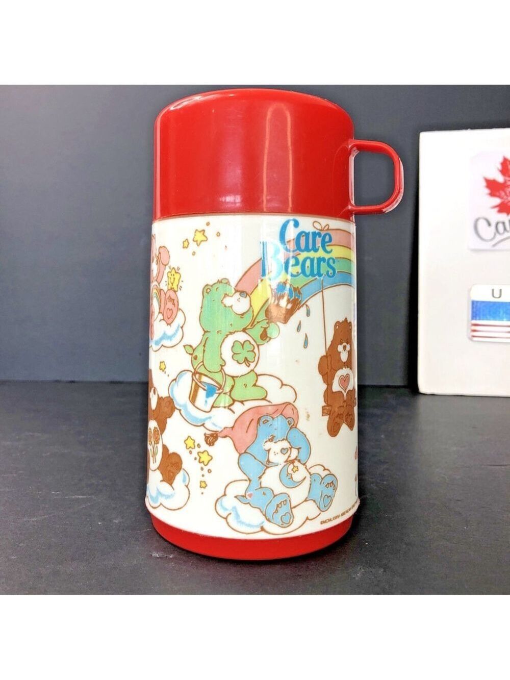Vtg. Care Bears 80’s Collectable 6.5” Aladdin 8 Oz. Capacity Thermos USA